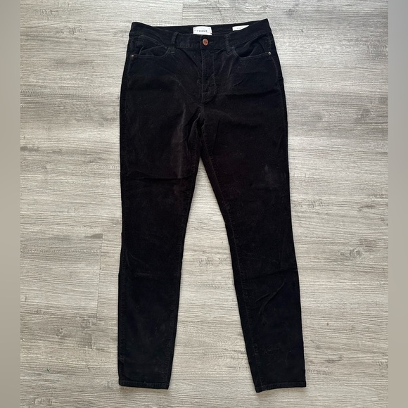 Frame Denim Pants - Frame  velvet pants Le High Skinny in Classic Black Sz 29 neutral